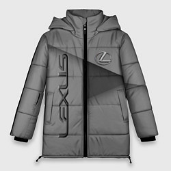 Куртка зимняя женская Lexus - серая абстракция, цвет: 3D-светло-серый