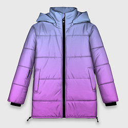 Куртка зимняя женская Голубо-розовый градиент, цвет: 3D-светло-серый