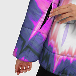 Куртка зимняя женская Тай-дай Абстракция Tie-Dye, цвет: 3D-светло-серый — фото 2
