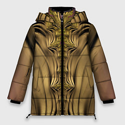 Куртка зимняя женская Песчаный охотник Фрактал Абстракция, цвет: 3D-светло-серый