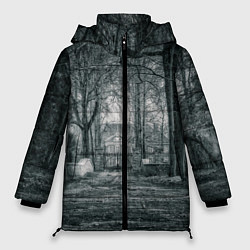 Куртка зимняя женская Мрачный особняк, цвет: 3D-светло-серый
