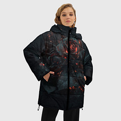 Куртка зимняя женская Тлеющий розы, цвет: 3D-светло-серый — фото 2