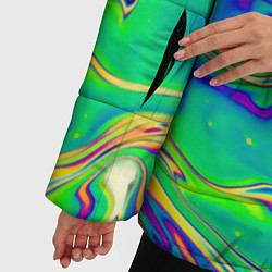 Куртка зимняя женская Абстракция кислота, цвет: 3D-светло-серый — фото 2