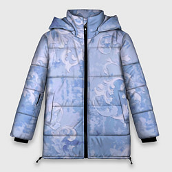 Куртка зимняя женская Винтажный растительный летний орнамент, цвет: 3D-светло-серый