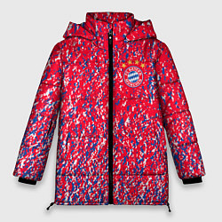 Куртка зимняя женская Bayern munchen брызги красок, цвет: 3D-светло-серый