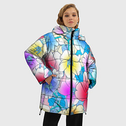 Куртка зимняя женская Летний цветочный паттерн Fashion trend 2025, цвет: 3D-красный — фото 2