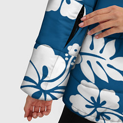 Куртка зимняя женская Цветочный паттерн Минимализм, цвет: 3D-красный — фото 2