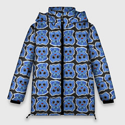 Куртка зимняя женская POPPY PLAYTIME - милый Хагги Вагги паттерн, цвет: 3D-светло-серый
