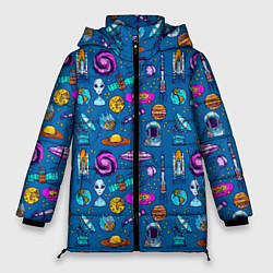 Куртка зимняя женская GALACTIC SPACE, цвет: 3D-светло-серый