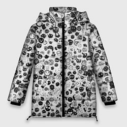 Куртка зимняя женская Micro smileys, цвет: 3D-светло-серый