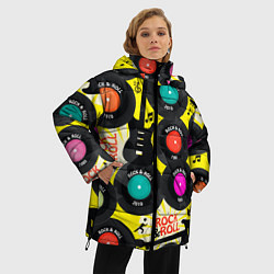 Куртка зимняя женская ROCKNROLL VINYL RECORDS, цвет: 3D-светло-серый — фото 2
