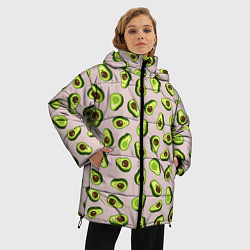 Куртка зимняя женская Авокадо, текстильный паттерн, цвет: 3D-красный — фото 2