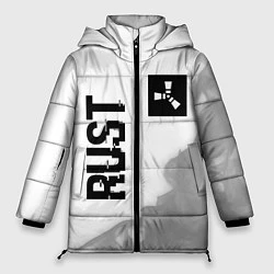 Куртка зимняя женская Rust Glitch на светлом фоне, цвет: 3D-черный