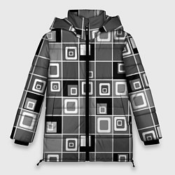 Женская зимняя куртка Geometric shapes черно-белый