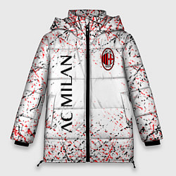 Куртка зимняя женская Ac milan logo, цвет: 3D-светло-серый