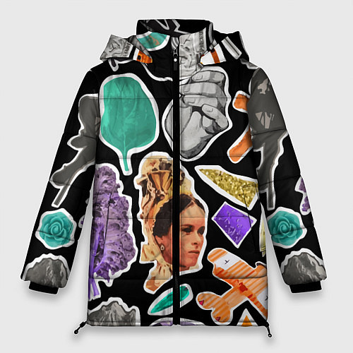 Женская зимняя куртка Underground pattern Fashion trend / 3D-Светло-серый – фото 1