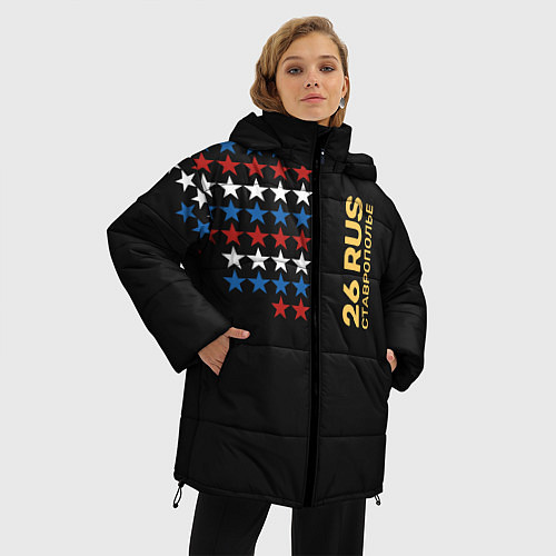 Женская зимняя куртка Ставрополье 26 RUS / 3D-Красный – фото 3