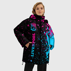 Куртка зимняя женская Liverpool Neon Gradient, цвет: 3D-черный — фото 2