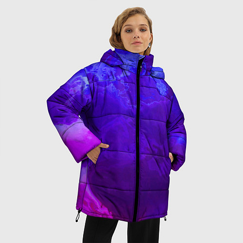 Женская зимняя куртка Циклон Красок / 3D-Красный – фото 3