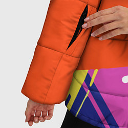 Куртка зимняя женская Красочная летняя картинка Fashion trend, цвет: 3D-красный — фото 2