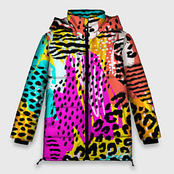 Куртка зимняя женская LEOPARD TEXTURE, цвет: 3D-светло-серый