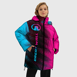 Куртка зимняя женская Great Wall Neon Gradient FS, цвет: 3D-черный — фото 2