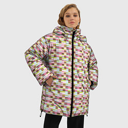 Куртка зимняя женская Паттерн Кирпичики, цвет: 3D-красный — фото 2