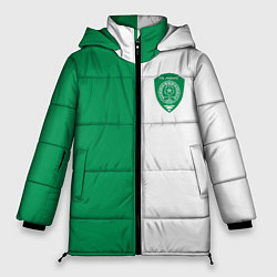 Куртка зимняя женская ФК Ахмат бело-зеленая форма, цвет: 3D-светло-серый