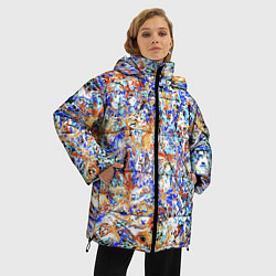 Куртка зимняя женская Летний красочный паттерн, цвет: 3D-светло-серый — фото 2