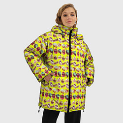 Куртка зимняя женская Для любителей эклеров, цвет: 3D-красный — фото 2
