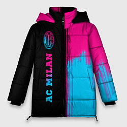 Куртка зимняя женская AC Milan - neon gradient: по-вертикали, цвет: 3D-черный