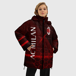 Куртка зимняя женская Ac milan Соты, цвет: 3D-черный — фото 2