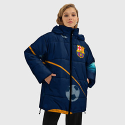 Куртка зимняя женская Barcelona Абстракция, цвет: 3D-красный — фото 2