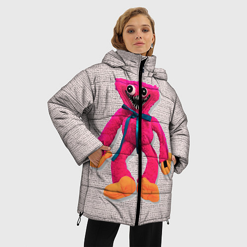 Женская зимняя куртка Киси Миси объёмная игрушка - Kissy Missy / 3D-Светло-серый – фото 3
