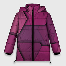 Куртка зимняя женская Геометрические фигуры в движении, цвет: 3D-светло-серый