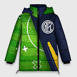 Куртка зимняя женская Inter football field, цвет: 3D-черный