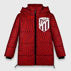 Куртка зимняя женская Atletico Madrid отпечатки, цвет: 3D-черный