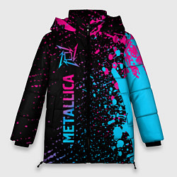 Куртка зимняя женская Metallica - neon gradient: по-вертикали, цвет: 3D-черный
