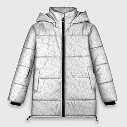 Куртка зимняя женская Little Ghosts on white, цвет: 3D-светло-серый