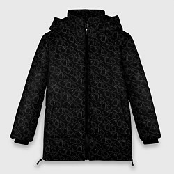 Куртка зимняя женская Little Ghosts on black, цвет: 3D-черный