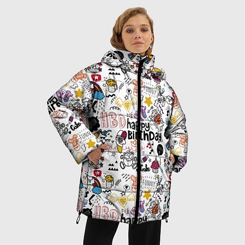 Женская зимняя куртка Funny holiday / 3D-Светло-серый – фото 3