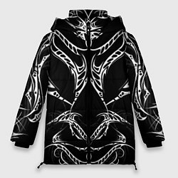 Куртка зимняя женская Татуировки на теле, цвет: 3D-черный