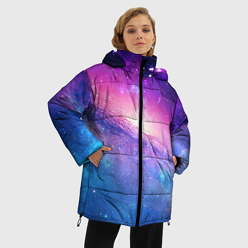 Женская зимняя куртка Космическая воронка / 3D-Красный – фото 3