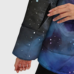 Куртка зимняя женская Дым вселенной, цвет: 3D-красный — фото 2