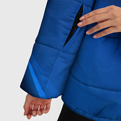 Куртка зимняя женская Ford - синяя абстракция, цвет: 3D-красный — фото 2