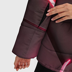 Куртка зимняя женская Неоновые радужные плиты, цвет: 3D-черный — фото 2