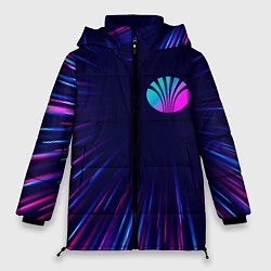 Куртка зимняя женская Daewoo neon speed lines, цвет: 3D-черный