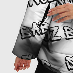 Куртка зимняя женская Рэпер Sqwoz Bab в стиле граффити: паттерн, цвет: 3D-черный — фото 2