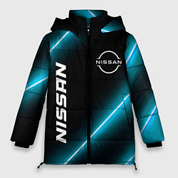 Куртка зимняя женская Nissan неоновые лампы, цвет: 3D-черный