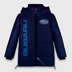 Куртка зимняя женская Subaru Абстракция, цвет: 3D-светло-серый